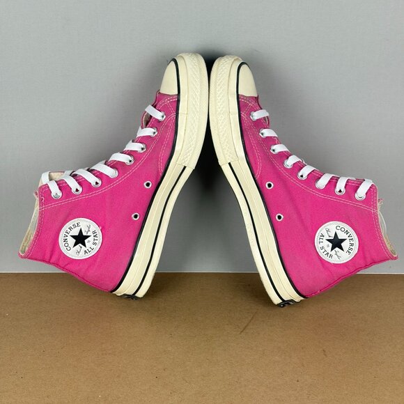 Converse Chuck 70 High Top Canvas Sneakers Womens 10 Pink White Lace Up - Picture 5 of 12
